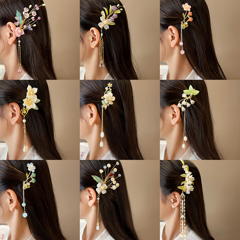 高级感侧边流苏发夹女刘海夹