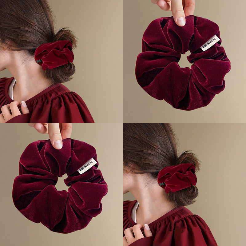 新年红复古丝绒大肠发圈女2025新款丸子头发绳高级感扎发头绳发饰,饰品/流行首饰/时尚饰品新,发饰,淘宝优惠券,粉丝福利购,淘宝优惠卷