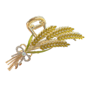 网红黄金麦穗发夹女后脑勺抓夹高级感夹子抓夹大号鲨鱼夹头饰发卡