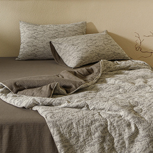 轻奢风 纯棉A类提花空调被四件套全棉夏凉被单人可机洗薄款 被夏季