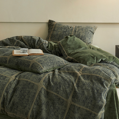 全棉纯棉+牛奶绒四件套2025