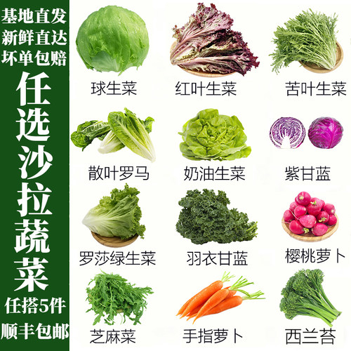 新鲜沙拉蔬菜可自选顺丰包邮