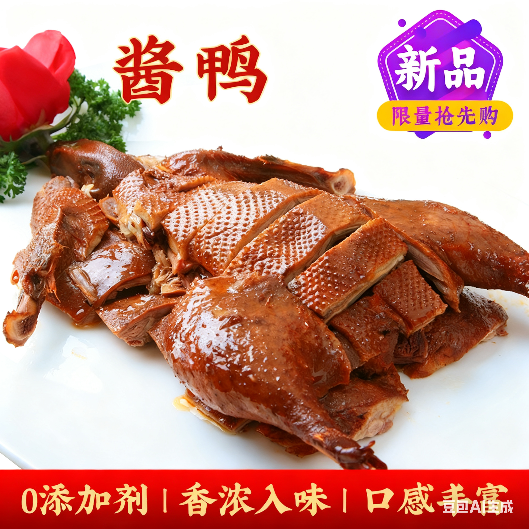 正宗卤味酱香鸭真空包装即食卤肉熟食烤鸭甜水鸭卤鸭全鸭年货摆盘