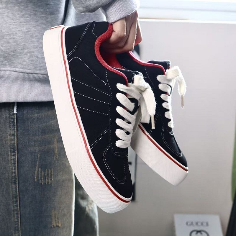 春季街头风拼接板鞋男2026新款小众设计帆布鞋潮流百搭休闲运动鞋,流行男鞋,休闲板鞋,淘宝优惠券,粉丝福利购,淘宝优惠卷