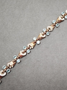 Vintage Trifari Sterling托帕石手链