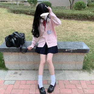 外套女秋冬学院风制服校供感百搭长袖 日系原创JK毛衣开衫 针织上衣