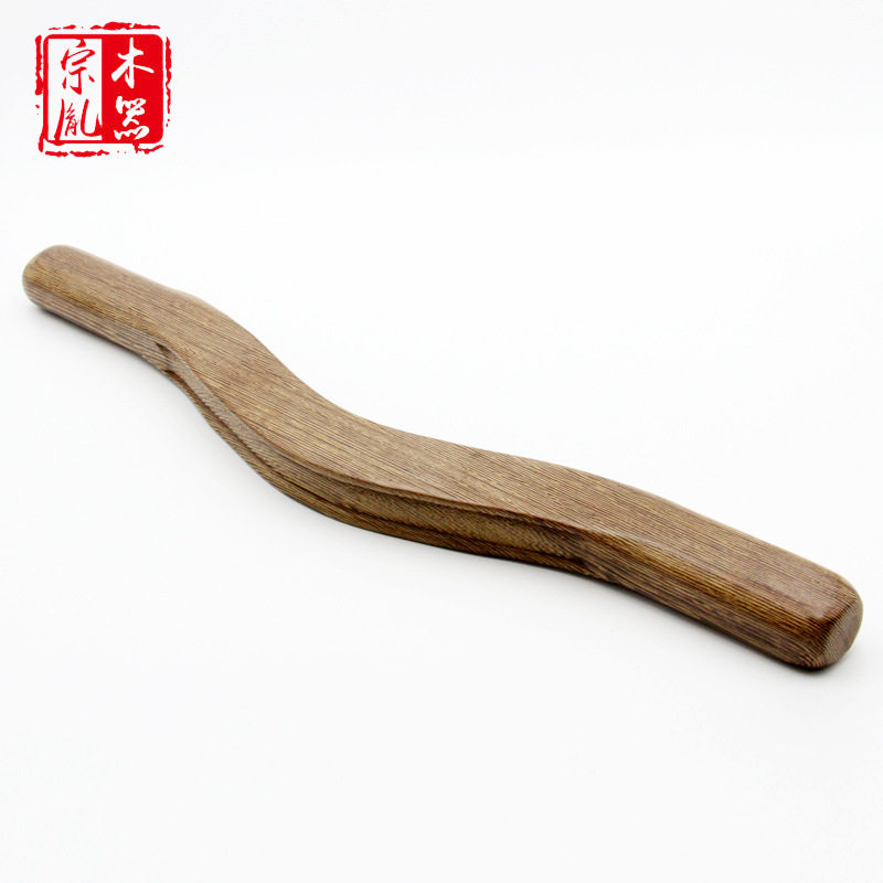 鸡翅木赶筋棒实木刮痧按摩棒经络美容院擀筋棒木质拨赶筋木艺