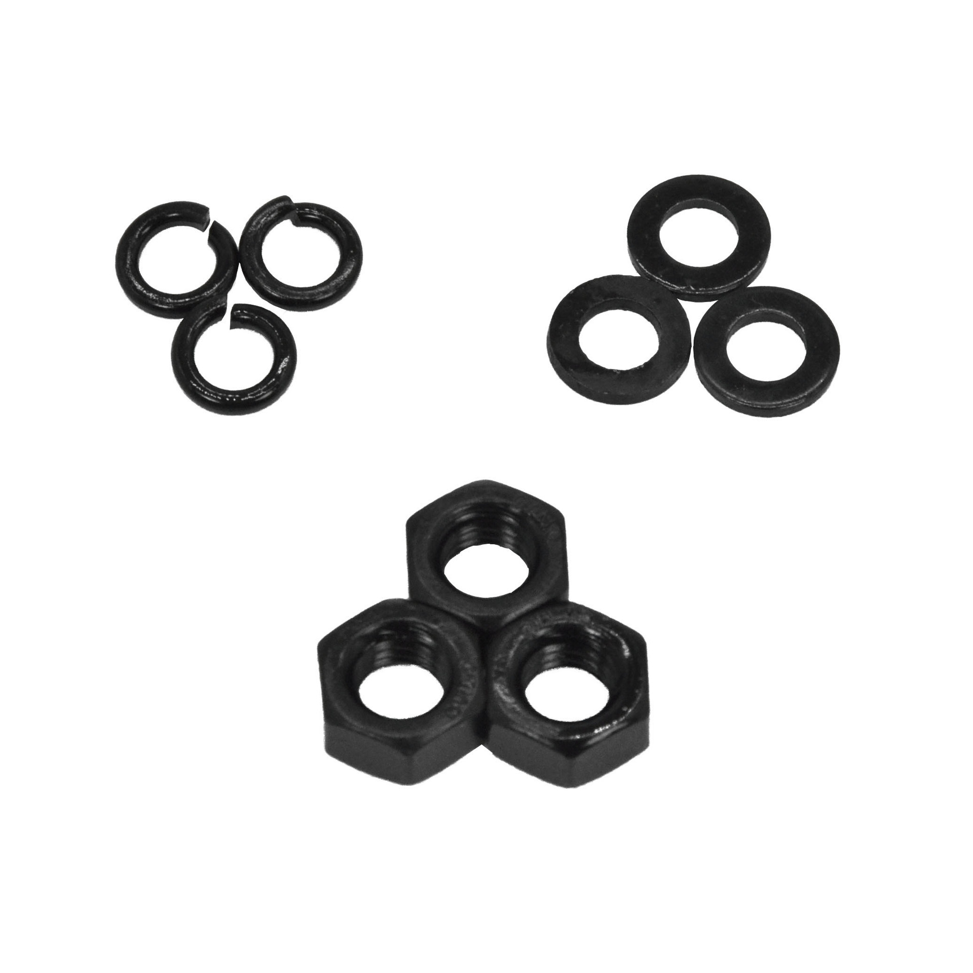 8.8发黑平垫六角螺母弹垫开口组合套装M3M4M5M6M8M10M12M14M16M56