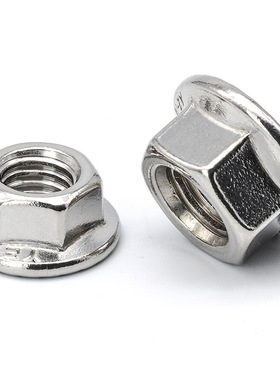 304不锈钢六角法兰螺母盒装外六角法兰螺帽套装跨境法兰母192PCS