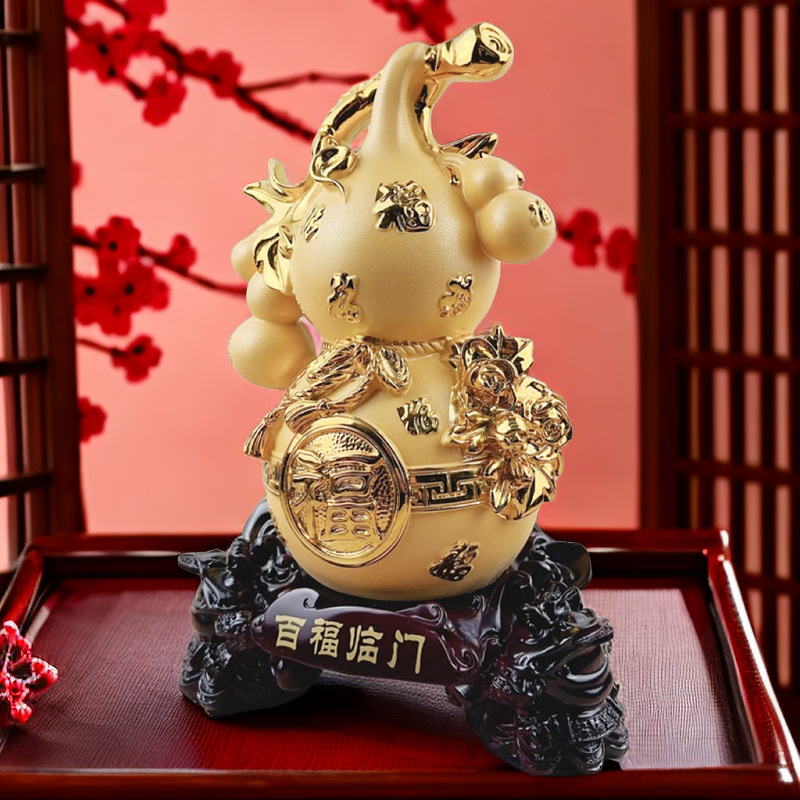 百福招财葫芦摆件金蟾乔迁开业礼品客厅电视酒柜博古架装饰品