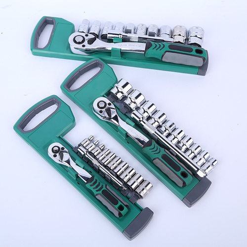 跨境工业级家用便携多功能铬钼钢全套大中小飞72齿棘轮扳手套装