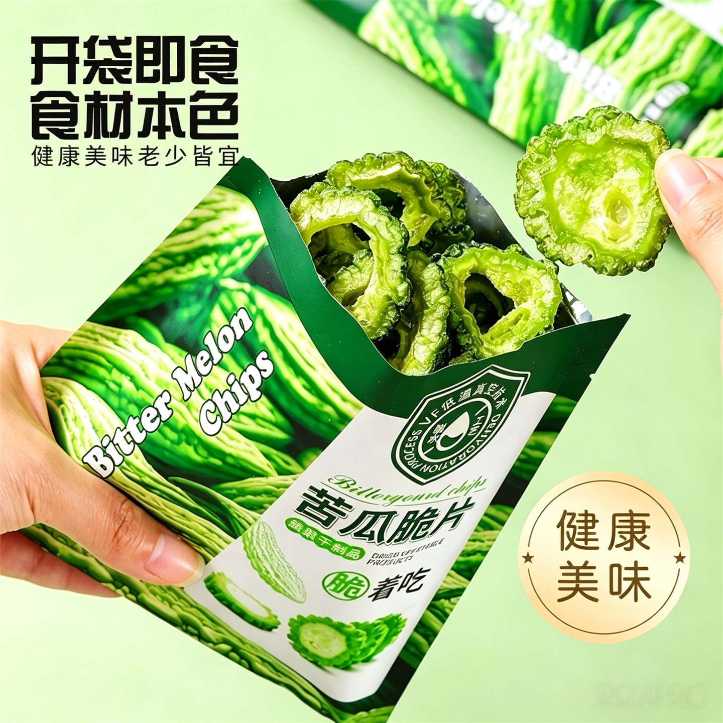 苦瓜脆片蔬菜干开袋即食零食