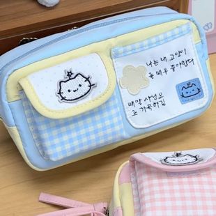新款高颜值魔法猫咪口袋笔袋学生文具包多功能大容量ins收纳袋