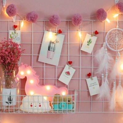 Grid Photo Wall Accessories Hanging Basket Wrought Iron
