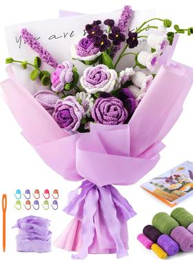 Fenrry Flower Bouquet Crochet Kit Rose Crochet Kit for Begin