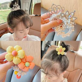 Ring Princess Head Children Rubber Hair Rope Band皮筋 Crown