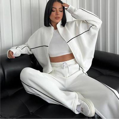 INS欧美运动服卫衣长裤套装女 hoodie pants tracksuit set women