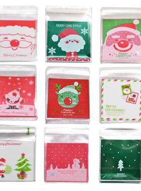 50Pcs 10x10cm Christmas Candy Cookie Gift Bags Plastic 1
