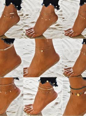 Bohemia Beads Ankle Bracelet for Women Leg Chain Round Tasse