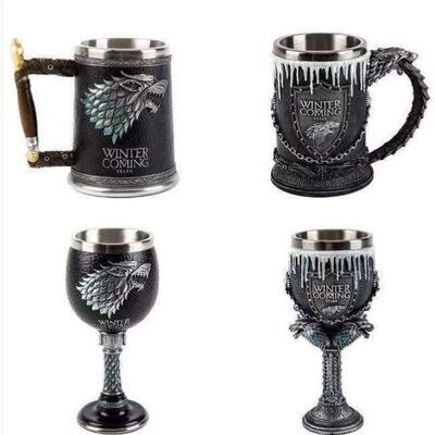 Game of Thrones Tankard Stainless Steel Resin Cups Beer Mug