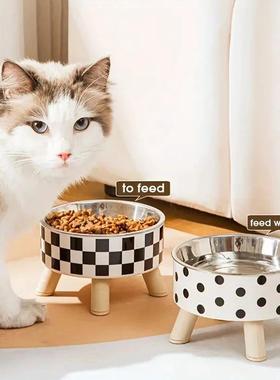 Elevated Cats Feeder Bowl Anti-choking Raised Cat Food Water