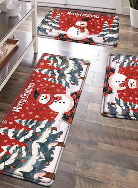 Christmas Kitchen Floor Mat Party Decoration Hallway Entranc
