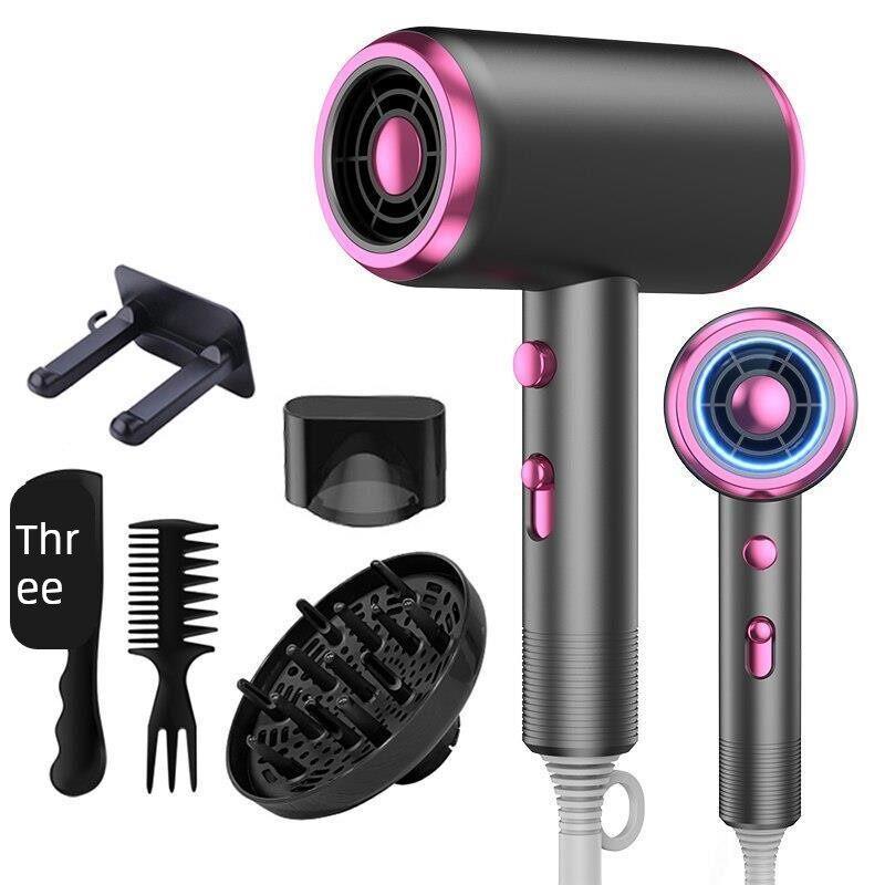 Hair Dryer with Diffuser Blow Dryer Comb Brush 1800W Ionic - 实物图
