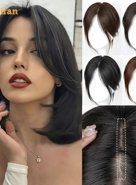 Middle Part Fake Bangs Fringe Synthetic Topper Hairpiece Cli