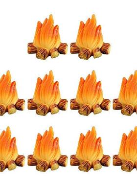 10 Pcs Fire Ornaments Micro Model Planters Fireplace