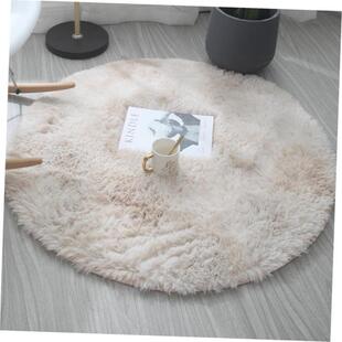 Round Fluffy Area Rug for Bedroom Soft Shaggy Carpet Circle
