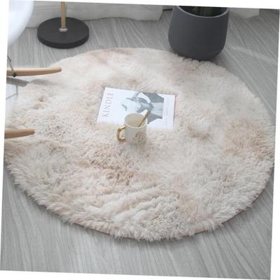 Round Fluffy Area Rug for Bedroom Soft Shaggy Carpet Circle