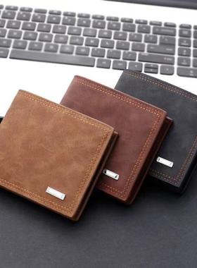 Men Short Wallet Genuine leather Man Purse Wallets Card bag