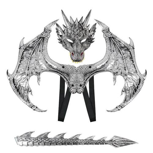Animal Costume Dragon Cosplay Masquerade Face Mask and