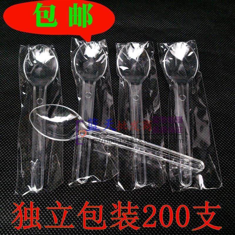 disposable spoon plastic spoon ice cream scoop dessert