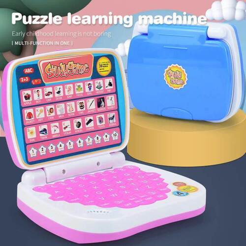 English Learning Small Laptop Toy for Kids. Boys and Girls