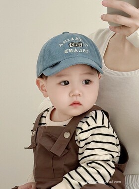 婴儿帽子春秋薄款1-3岁男女宝宝牛仔鸭舌帽百搭遮阳防晒太阳帽ins
