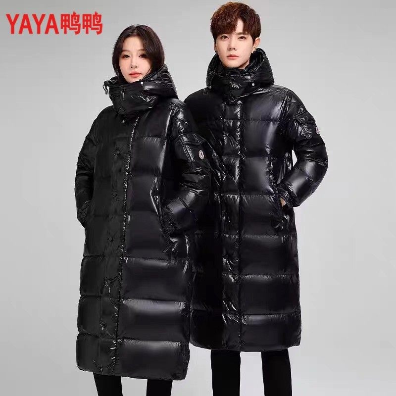 鸭鸭羽绒服男女情侣免洗中长款