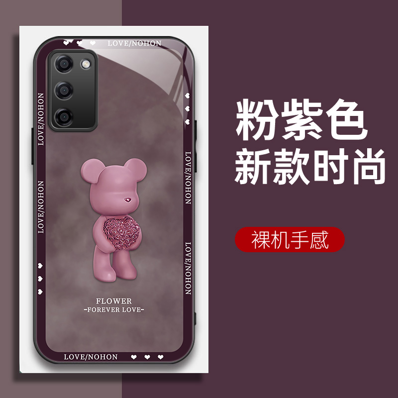 适用OPPOA55S手机壳的手机套A55S新款oppo保护套防摔软壳硅胶玻璃男女款爱心熊网红可爱情侣卡通超薄全包个性