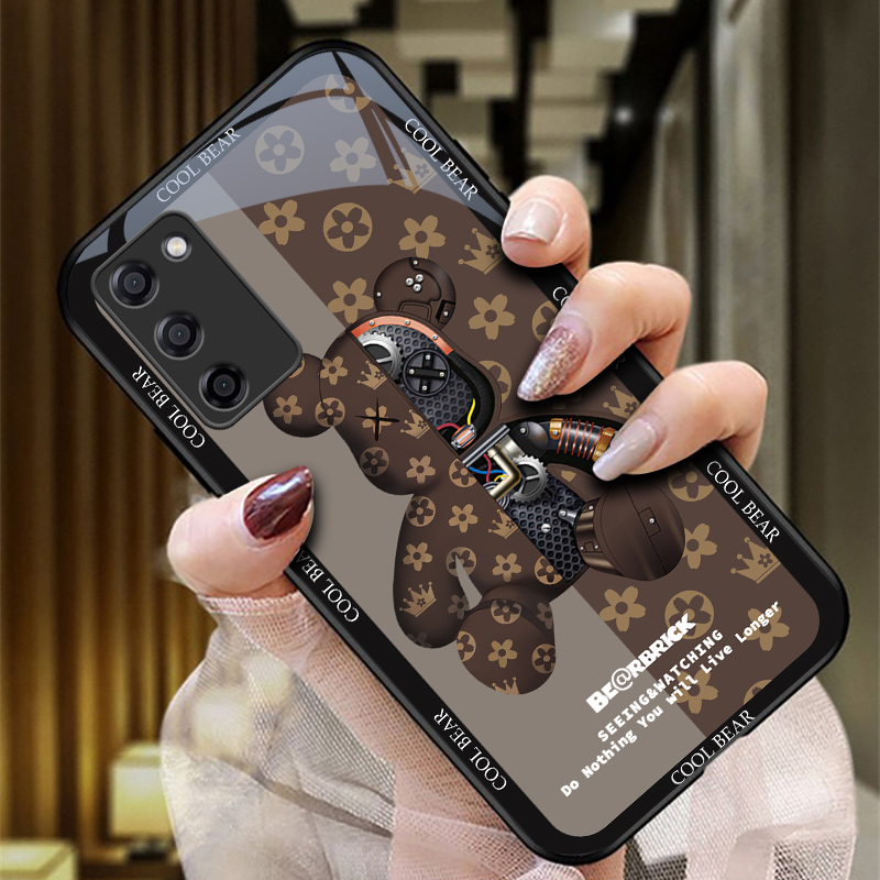 适用oppoA55手机壳PEMM00手机套OPPO的保护套5G新款a55防摔硅胶男女款情侣玻璃可爱软壳带高级感超薄创意简约