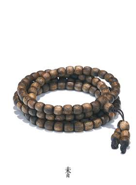 天然保真奇楠沉香手串鼓珠桶珠直切随形木质手链单圈老料男女士款