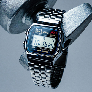 Casio卡西欧手表复古小方块 时尚休闲小方表防水运动学生表A159WA