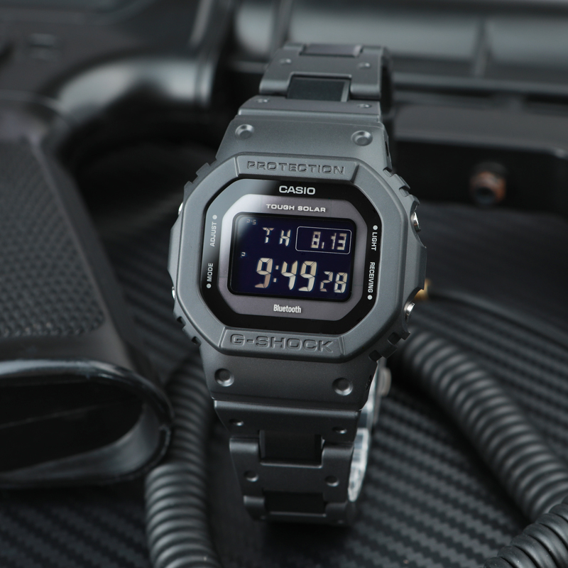 卡西欧小方块手表男gw-b5600bc-1b/hr/dc-1a太阳能蓝牙运动手表