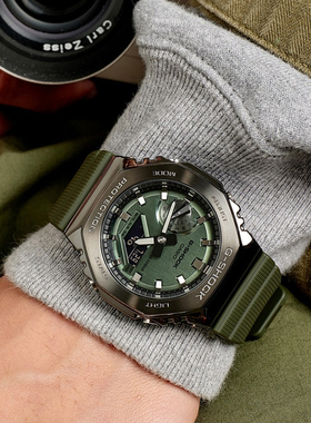 卡西欧g-shock手表男金属壳八角农家橡树GM-2100-1A B-3A 4A N-2A