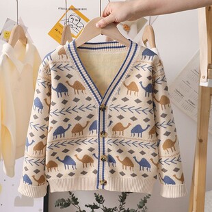 外套宝宝洋气秋冬童装 男女童线衣开衫 2025新款 婴幼儿毛衣针织衫