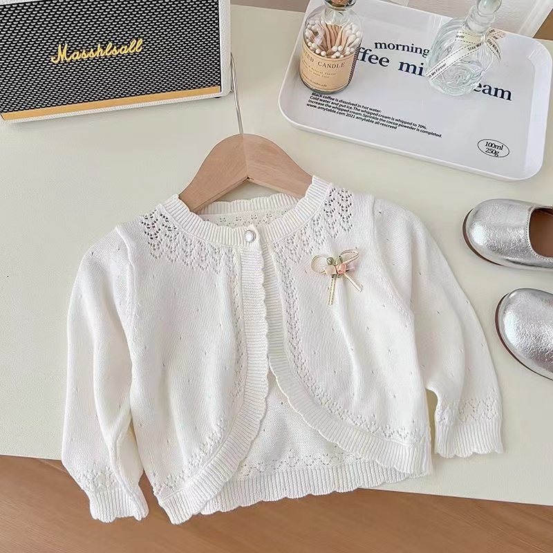 小外套女宝镂空披肩洋气