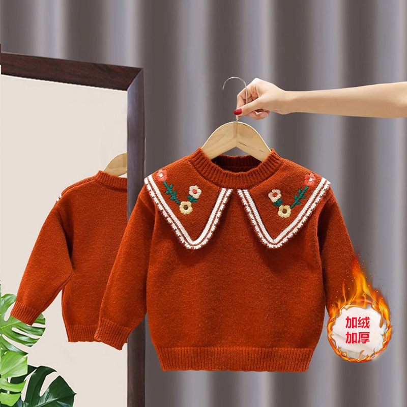 普通毛线针织衫女宝宝女童韩版