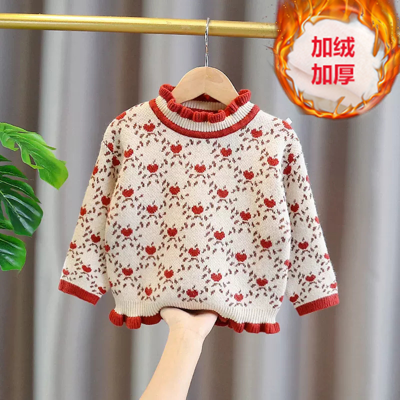 毛衣女童加绒毛衣洋气