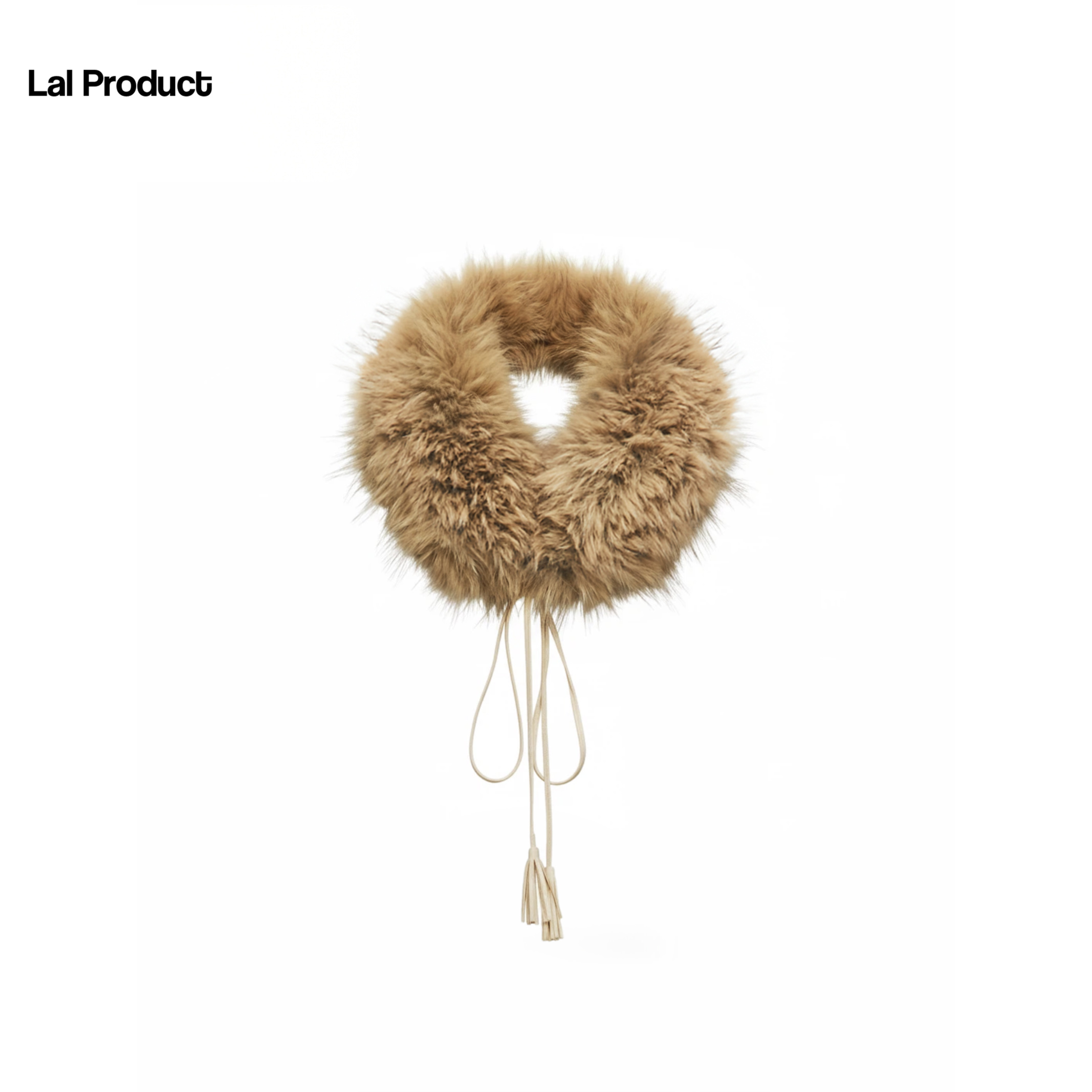 两穿流苏系带保暖毛领围脖｜腰带