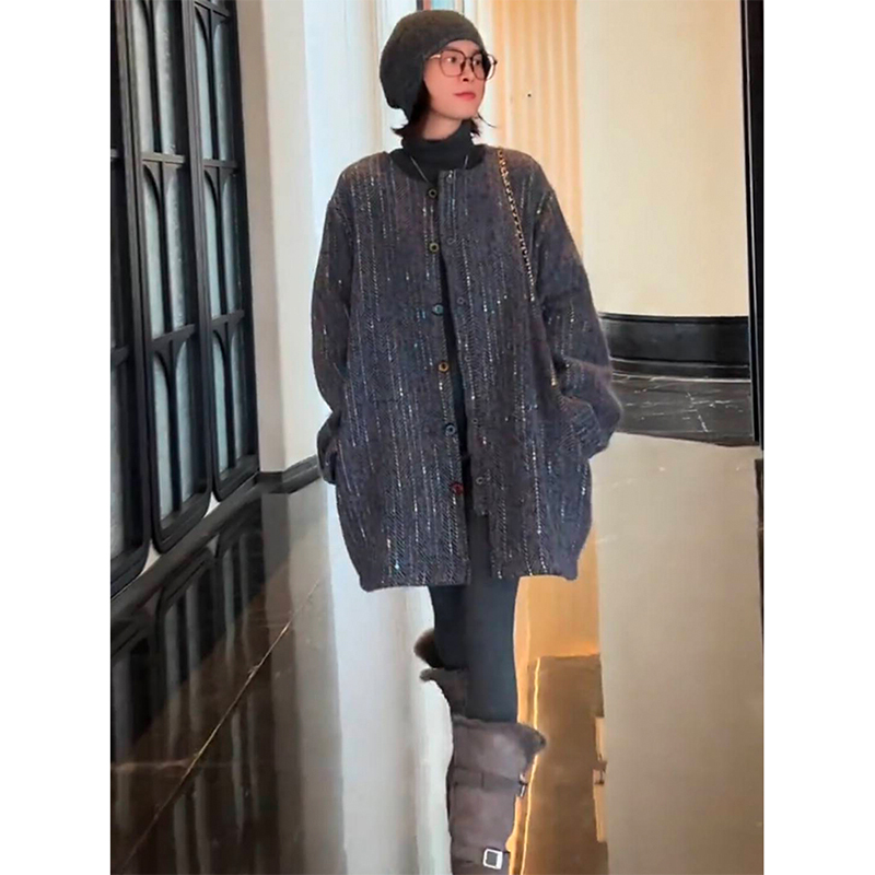 别致阔版型潮流单排扣棉服外套