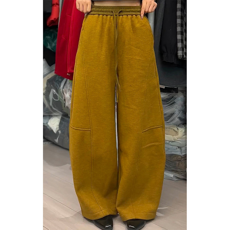 欧洲站2026春季新款时髦气质显瘦减龄宽松松紧腰口袋垂感卫裤女,女装/女士精品,卫裤,淘宝优惠券,粉丝福利购,淘宝优惠卷